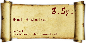 Budi Szabolcs névjegykártya
