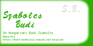 szabolcs budi business card